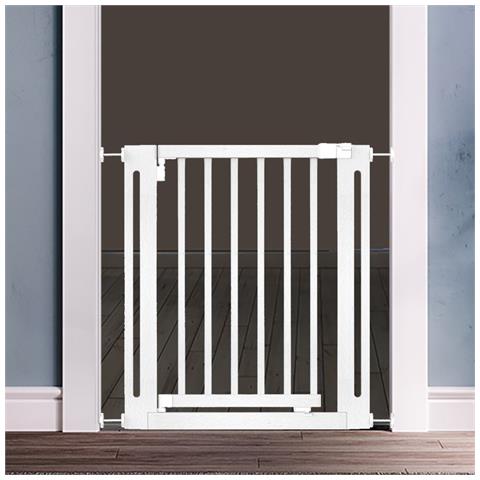 Safetots Cancelletto Elegance In Legno, Bianco, 115cm - 123cm, Cancelletto Di Sicurezza A Pressione, Passaggio Extra Largo Di 73cm - Foto 4