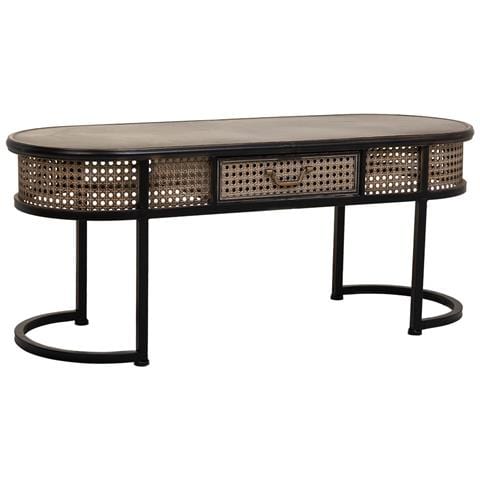 Tavolino In Metallo Marrone 110x42x45h - Foto 1
