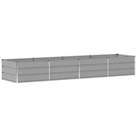 Fioriera Grigio chiaro 320 x 80 x 45 cm Acciaio - Foto 1