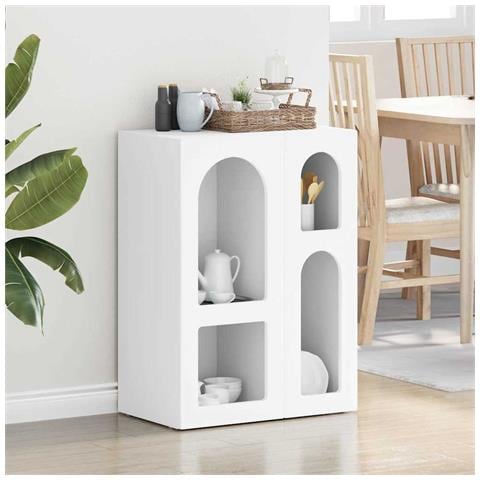 Credenza Bianco 59 x 35 x 80.5 cm Legno multistrato - Foto 2