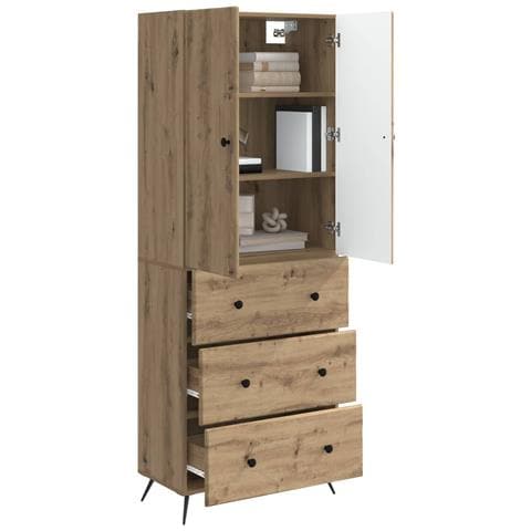 Set di armadi 2 pcs Rovere Artigianale 66 x 34,5 x 90 cm - Foto 2