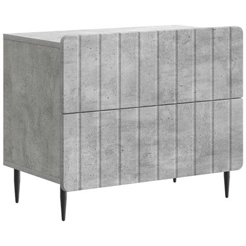 Armadio da Notte Grigio Cemento 62 x 34,5 x 49,5 cm - Foto 1