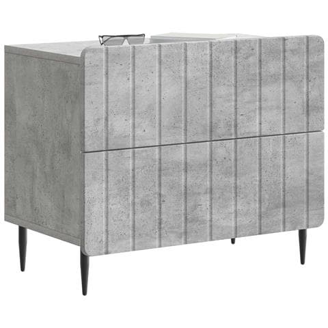 Armadio da Notte Grigio Cemento 62 x 34,5 x 49,5 cm - Foto 2