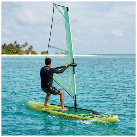 SUP gonfiabile con vela POSEIDON 330 x 76 x 15 cm Verde per - Foto 2