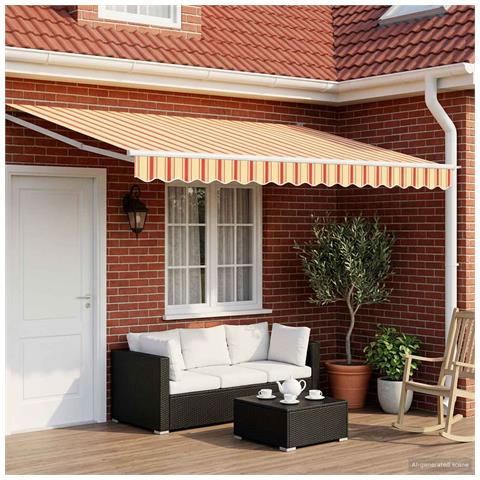 Tenda retrattile manuale con LED Multicolore 5 x 3 m - Foto 2