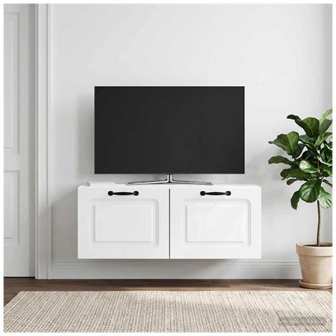 Mobile Porta TV da Muro Bianco 78,5 x 31 x 30 cm - Foto 2