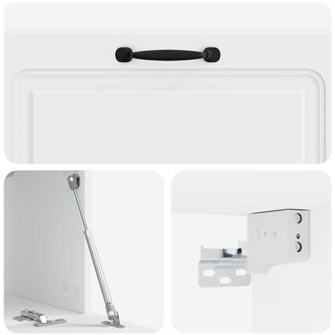 Mobile Porta TV da Muro Bianco 78,5 x 31 x 30 cm - Foto 9