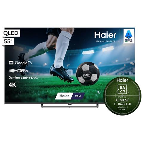 Smart TV QLED 55" H55S80GUX, 4K, Google TV, AI Picture Quality, Gaming 120Hz DLG, HDR10+, Dolby Audio, MEMC, HDMI 2.1 x4, Bluetooth 5.1, DBX TV - Foto 1