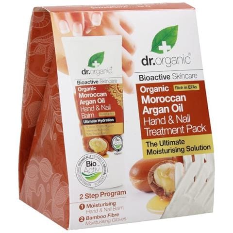 Dr Organic Argan Hand Cream Pack con Guanto in Bambu' - Foto 1
