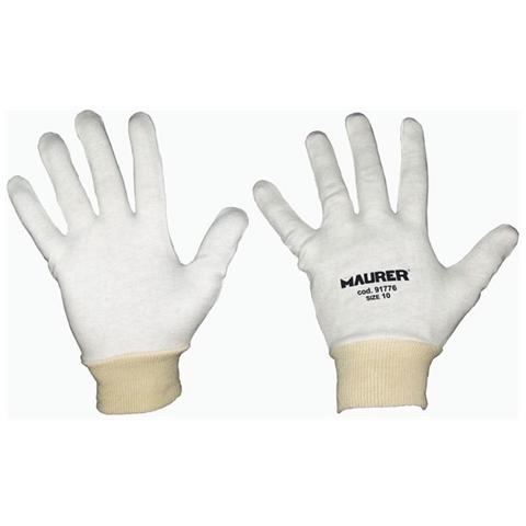 Sottoguanto in Cotone Bianco Tg. 9 con Polsino classe 1 Conf. 12 Paia - Foto 1