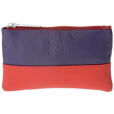 Astuccio Portachiavi Colorato In Pelle Uomo Donna Formato Bustina Con Zip Fucsia - Foto 1