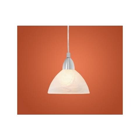 87054 Brenda Sospensione 1lx60w E27 Nickel+vetro Alabastro - Foto 1