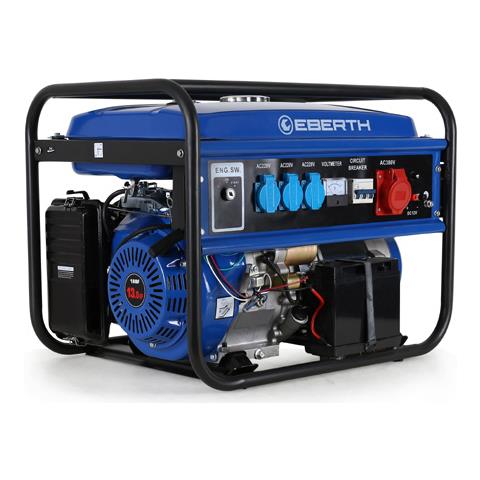 5500 W Generatore Di Corrente (13 Cv Motore A Benzina A 4 Tempi, Trifase, 1x 400v, 3x 230v, 1x 12v, Regolatore Di Volt Automatico (avr), Protezione Da Mancanza Olio, Voltometro)  - Foto 1
