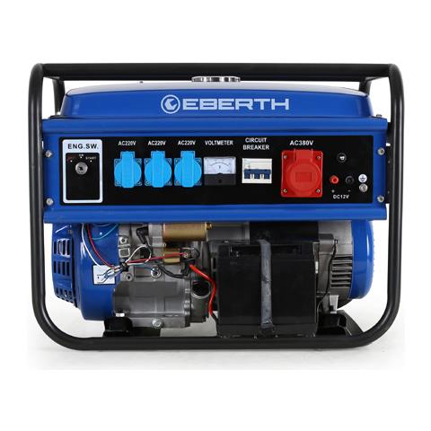 5500 W Generatore Di Corrente (13 Cv Motore A Benzina A 4 Tempi, Trifase, 1x 400v, 3x 230v, 1x 12v, Regolatore Di Volt Automatico (avr), Protezione Da Mancanza Olio, Voltometro)  - Foto 2