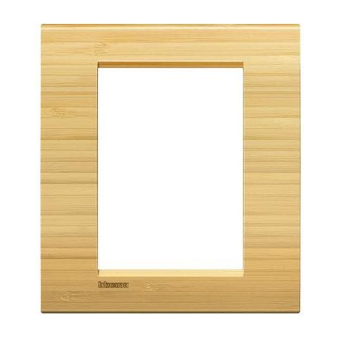 Placca Livinglight Quadra 3+3 Moduli Bamboo Lna4826lba - Foto 1