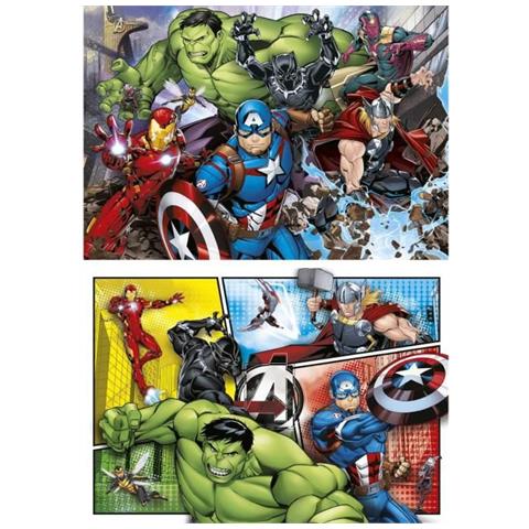The Avengers Puzzle Supercolor 2x60 Pezzi - Foto 1