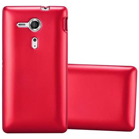 Custodia Compatibile Con Sony Xperia Sp In Rosso Metallico - Coperchio Protettivo In Silicone Tpu Flessibile - Foto 2