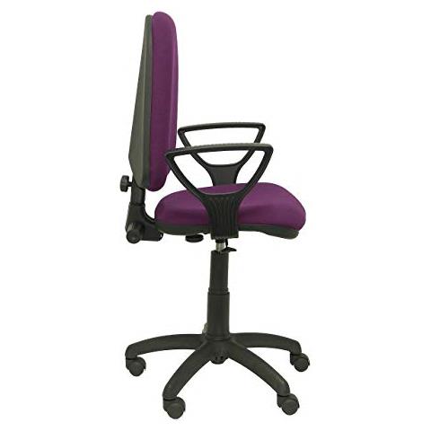 Modello 04cp Sedia Da Ufficio Ergonomica Con Meccanismo Di Contatto Permanente E Regolabile In Altezza Sedile E Schienale Imbottiti In Tessuto Bali Colore Porpora (braccioli Fissi Inclusi) - Foto 2