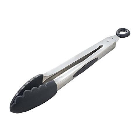 F16800 Pinza Da Cucina Nella Silicon E Acciaio Inox 26 Centimetri Colore: Nero - Foto 1