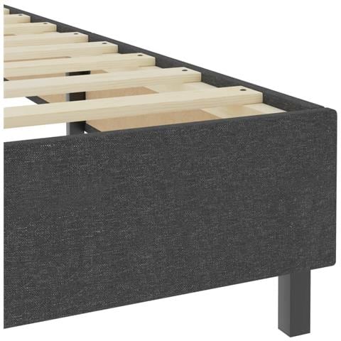 Letto a Molle Grigio in Tessuto 90x200 cm - Foto 7