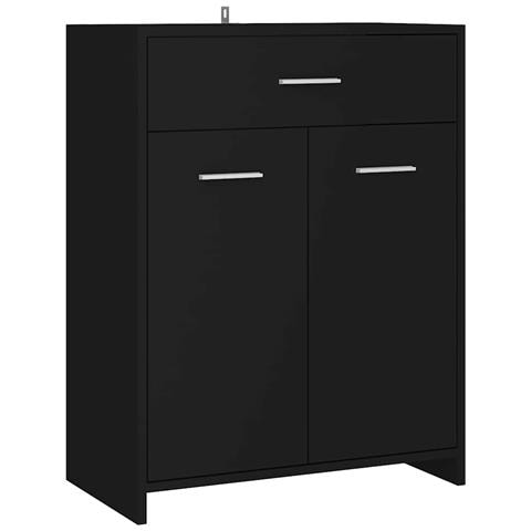 Mobile da Bagno Nero 60x33x80 cm in Legno tecnico - Foto 1