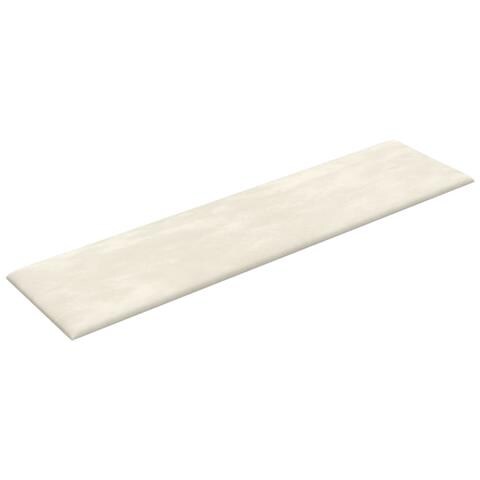 Pannelli Murali 12 Pz Crema 60x15 Cm Velluto 1,08 M - Foto 2