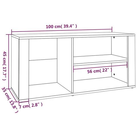 Scarpiera Bianco 100x35x45 Cm In Legno Multistrato - Foto 12