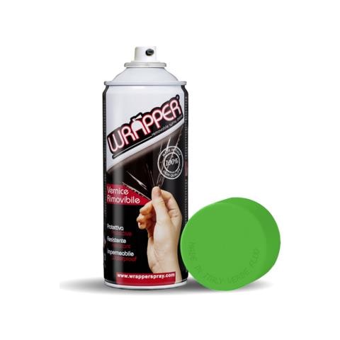 Wrapper, Pellicola Spray Rimovibile, 400 Ml - Verde Fluo - Foto 1