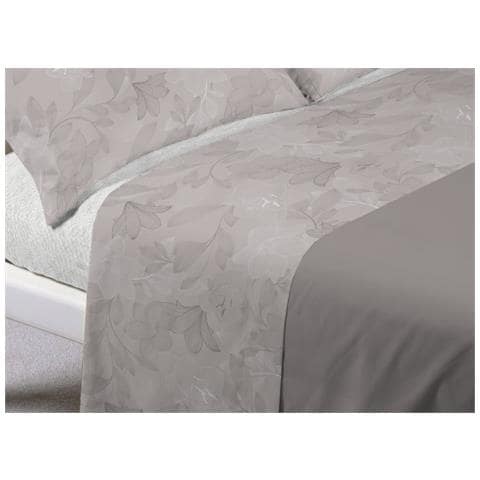 Completo Lenzuola Letto In 100% Cotone Made Italy Disegno Lily Matrimoniale Beige - Foto 2