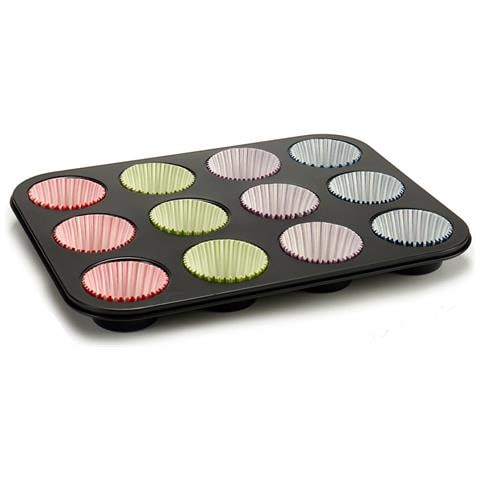 Teglia Per Muffin Multicolore Vassoio Da Forno (7 X 7 X 3 Cm) (35 X 3 X 26,5 Cm) (12 Unità) - Foto 3