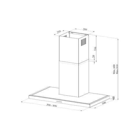 Cappa a Parete Samet Embla Aspirante 60 cm Colore Acciaio Inox - Foto 2