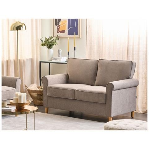 Divano 2 Posti Ronneby Tessuto Marrone Chiaro - Foto 1