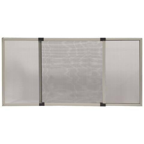 Zanzariera Estensibile In Alluminio Stop Inset H50x132cm Grigio Brixo - Foto 1
