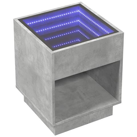 Comodino Con Led Infinity Grigio Cemento 40x40x50 Cm - Foto 3