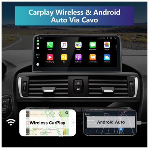 Autoradio Per Bmw 1 2 3 4 Serie F20 F21 F22 F30 F31 F32 F33 F34 F36 (2013-2017) Solo Nbt Sistema, 10,25 Pollici Ips Touchscreen (4gb+64gb) Android 12 Radio Con Carplay Android Auto - Foto 8