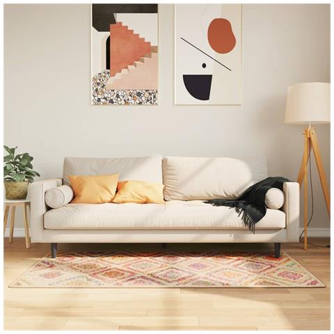 Tappeto Lavabile Multicolore 80x150 Cm Antiscivolo - Foto 1