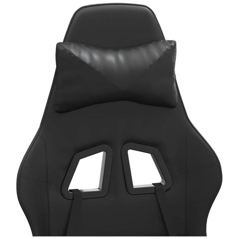 Sedia da Gaming Girevole Poggiapiedi Nero in Similpelle - Foto 10