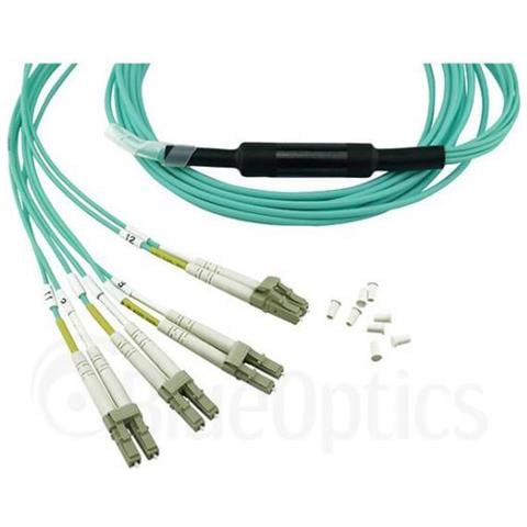 Cavo di Patching in Fibra Ottica Multimodale OM3 MPO-4xLC - Foto 2