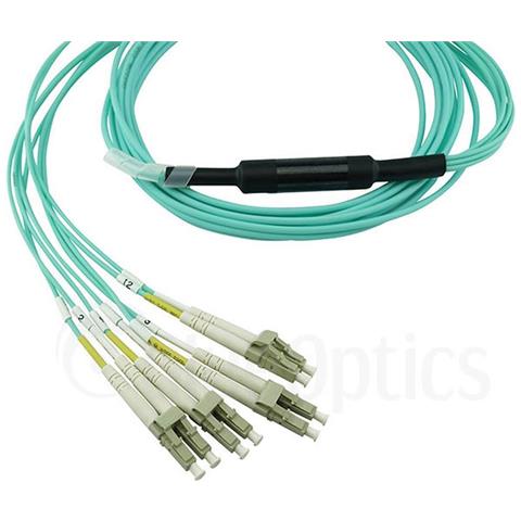 Cavo di Patching in Fibra Ottica Multimodale OM3 MPO-4xLC - Foto 1