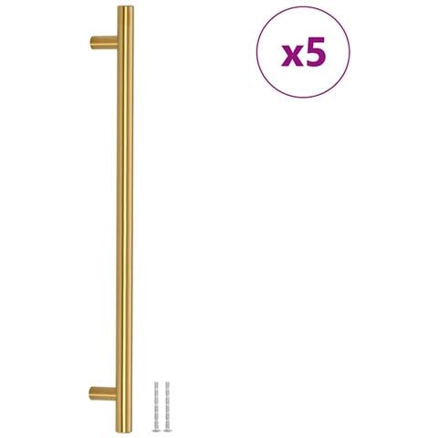 Maniglie Per Mobili 5pz Oro 320mm In Acciaio Inox - Foto 2