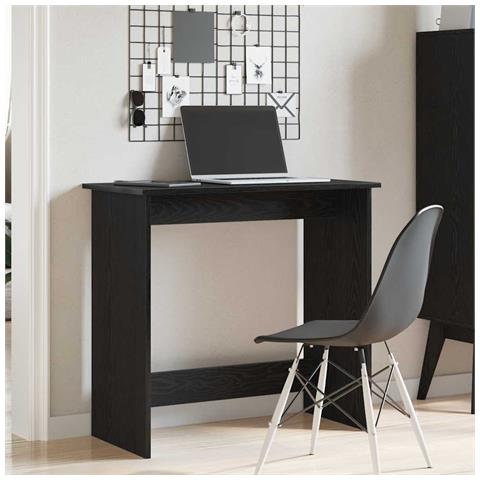 Scrivania Nera 80x40x75 Cm In Legno Multistrato - Foto 3
