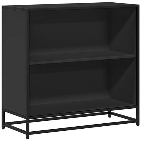 Libreria Nera 80,5x35x76 Cm In Legno Multistrato - Foto 2
