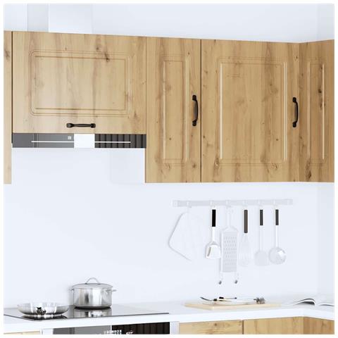 Pensile Da Cucina Kalmar Rovere Artigianale Legno Multistrato - Foto 3