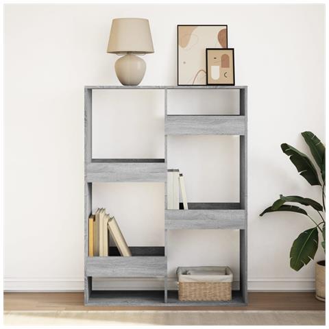 Libreria Grigio Sonoma 100x33x135 Cm In Legno Multistrato - Foto 3