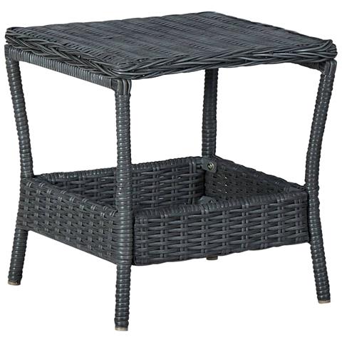 Lusso Casadino -  Set Divani Da Giardino 3 Pz Con Cuscini Polyrattan Grigio Scuro - Foto 2