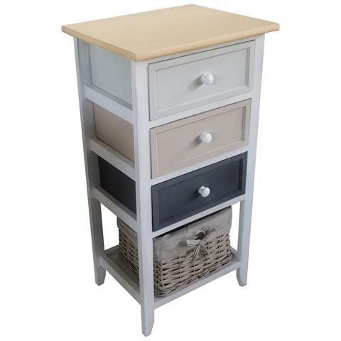 Ritter - Mobiletto In Legno Con 3 Cassetti E 1 Cesta - Foto 1