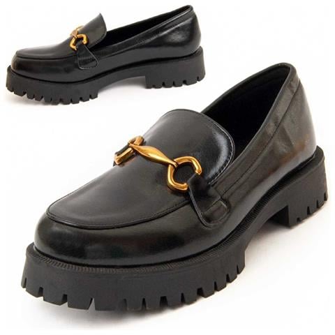 Mocassino Platform Macca3 Nero Nero Materiale Sintetico E Tessile - Foto 1