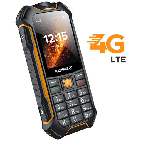Telefono Rinforzato Batteria 3500mah Ip68 Tasto Sos, Nero / Arancione - Foto 2