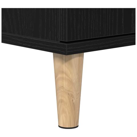 Armadio da bagno Nero Rovere 30x30x100 cm Legno ingegnerizzato - Foto 9