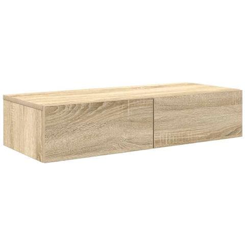 Scaffale a Parete con Cassetti Sonoma 80x33x17 cm in Truciolato - Foto 1